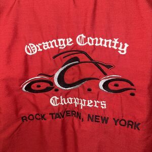 Orange County Choppers Shirt Red Kap Rock Tavern New York  Red SS Size Large